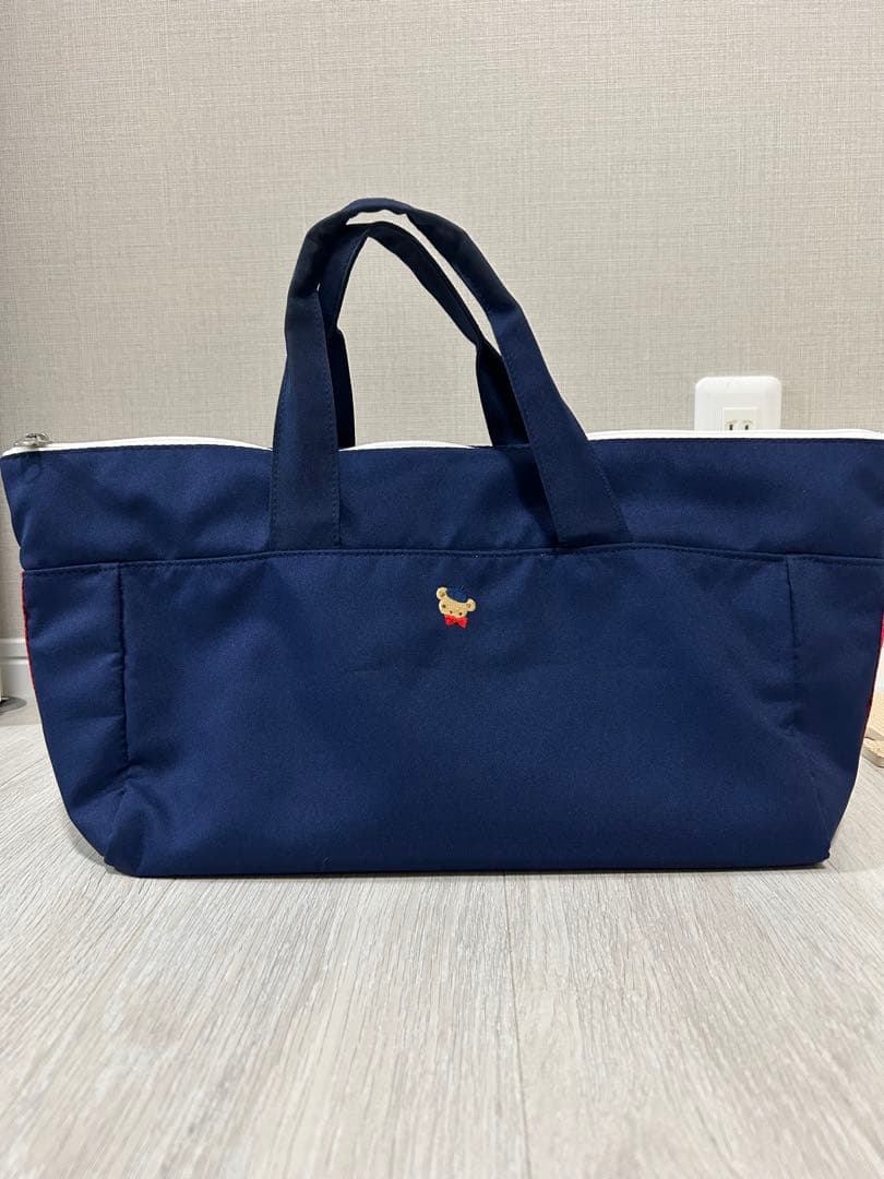 ファミリア 2WAYバッグ 大サイズ ネイビー おむつ収納 - メルカリ