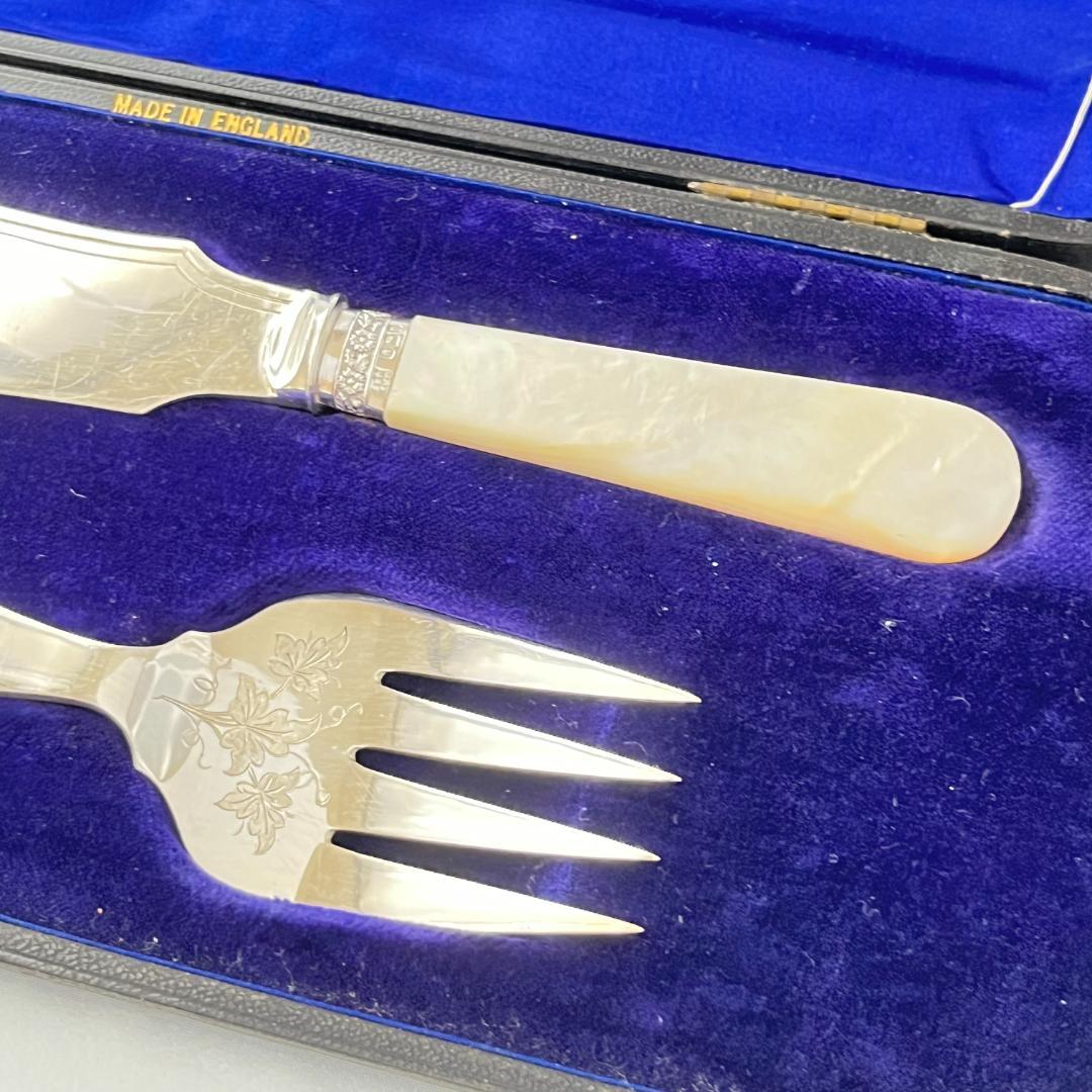 Samuel Biggin & Son】【白蝶貝/純銀継手】サーバーセット - メルカリ