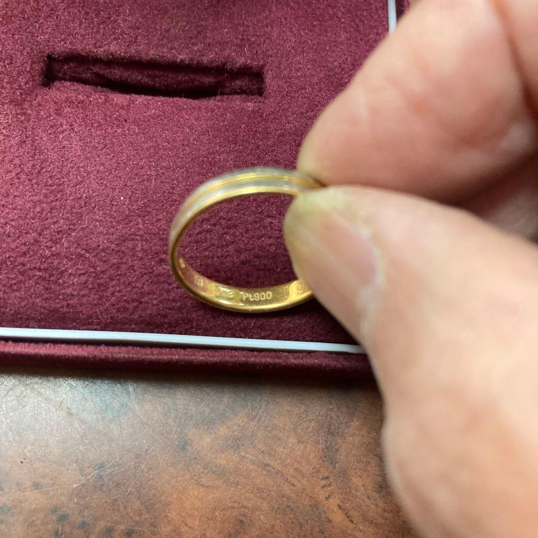 K18&Pt900リング(18号)3.22g