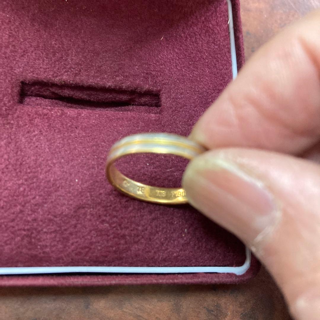 K18&Pt900リング(18号)3.22g