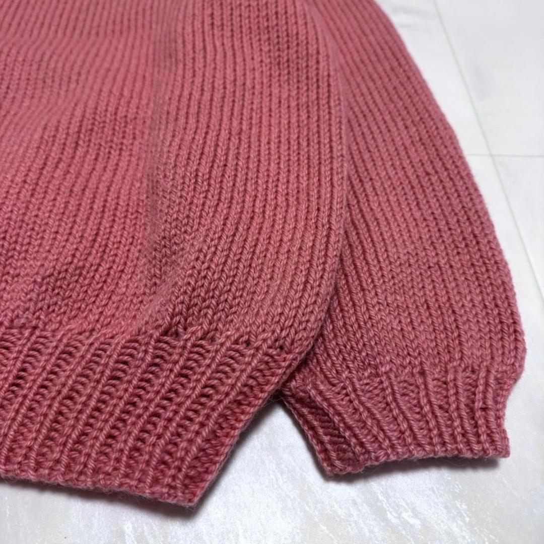K-FACTORY 数字 図形デザイン ニットセーター ピンク ケイファクトリー