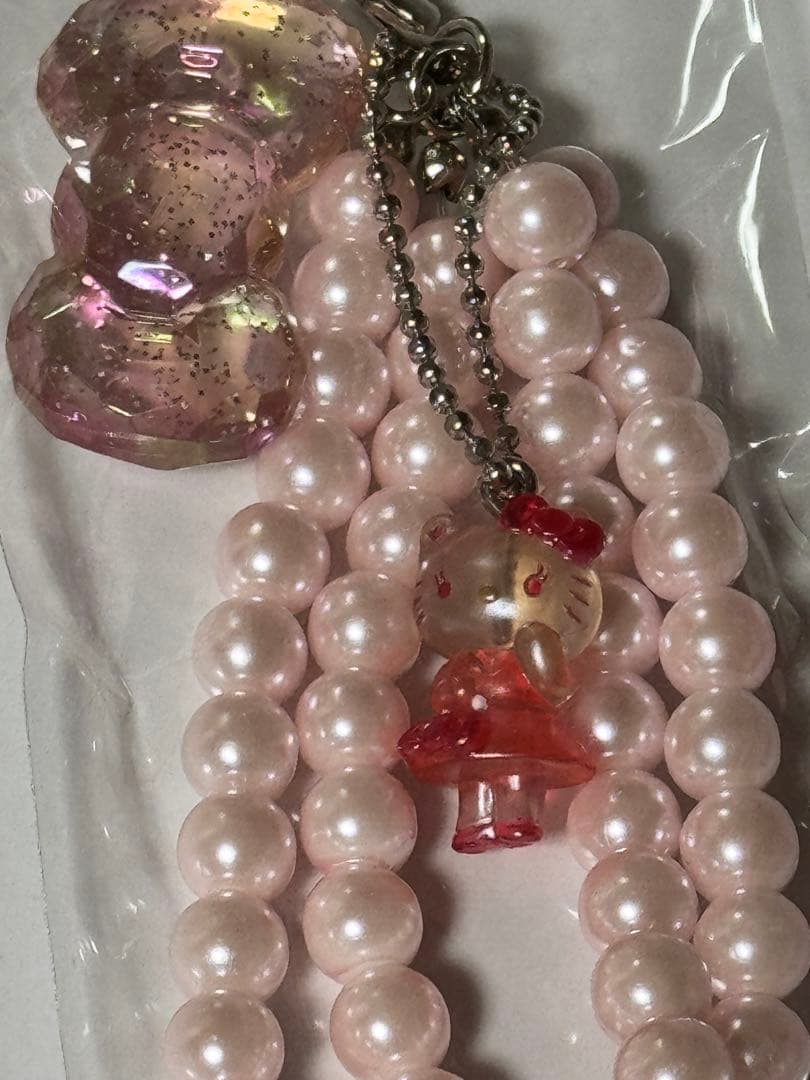 激レア ハローキティ Momoberry パールビーズストラップ モモベリー