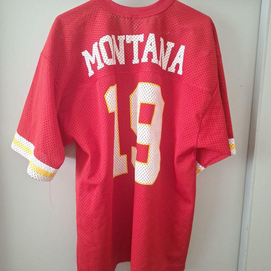 希少 90s USA製 NFL チーフス ジョー・モンタナ ジャージ L 赤 - メルカリ