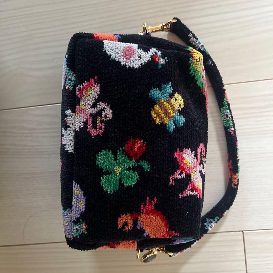 FEILER×神崎恵コラボ ファンキーフォーチュン 手付きポーチ ネイビー