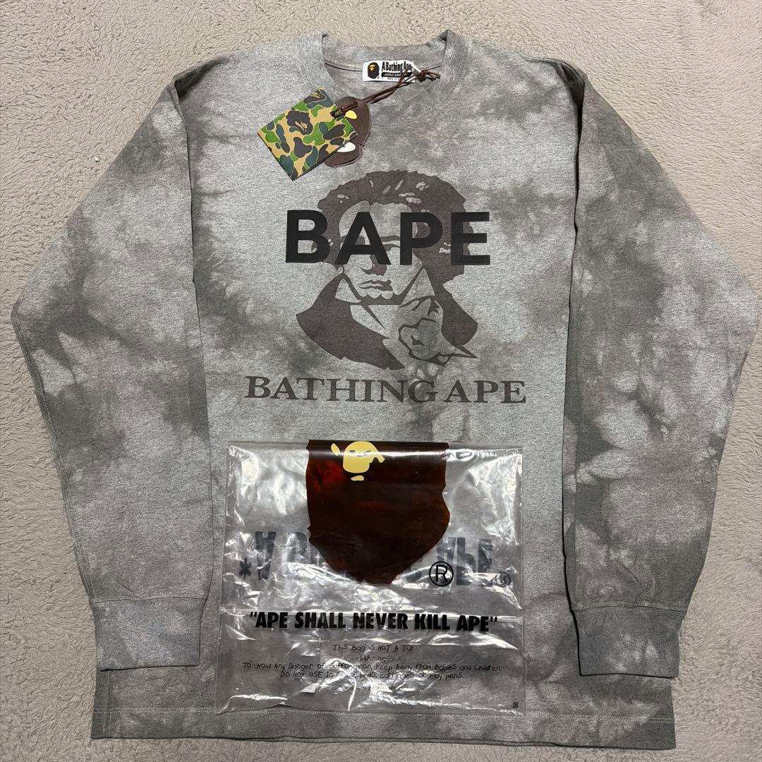 A BATHING APE BAPE ベートーヴェン　タイダイ　ロンt tシャツ A BATHING APE BAPE ベートーヴェン タイダイ ロンt tシャツ - メルカリ