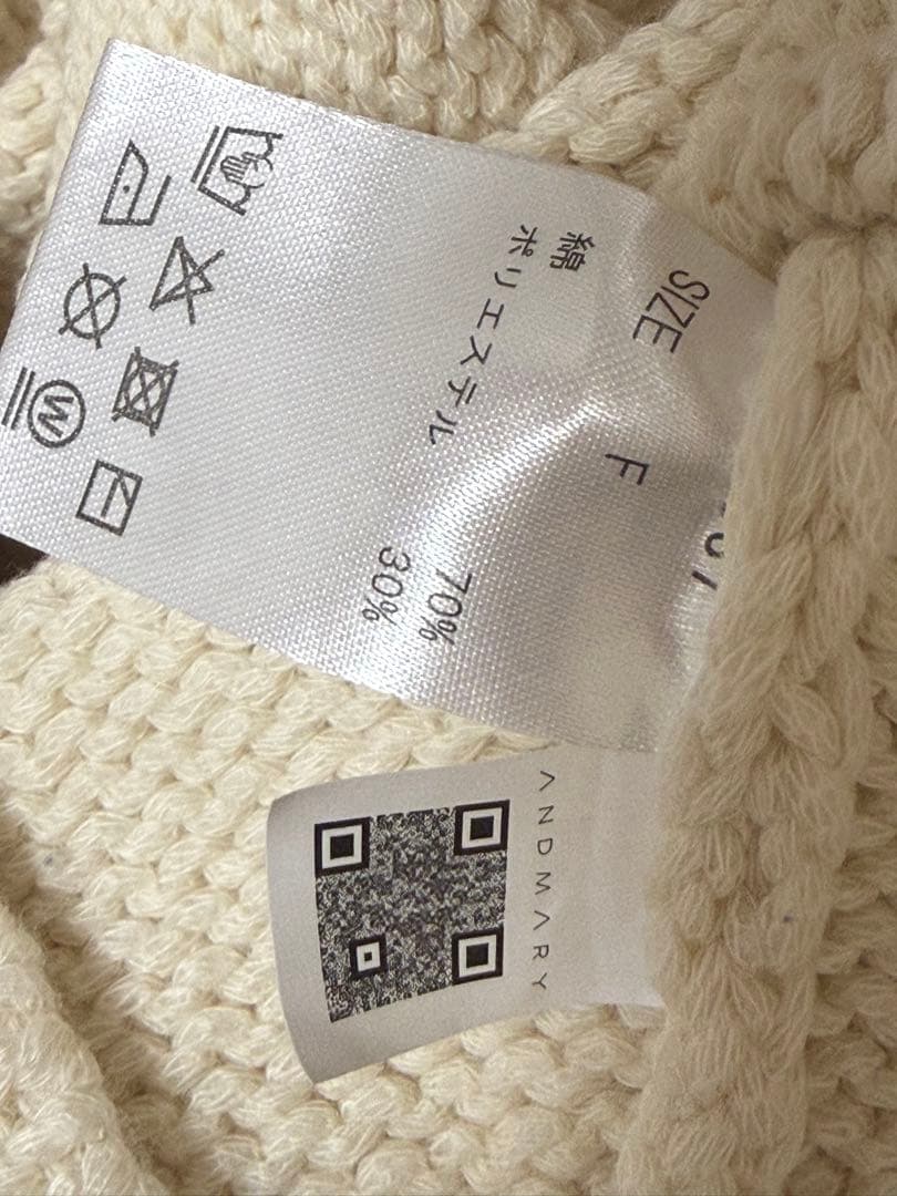 andmary Casey knit tops ivory - メルカリ