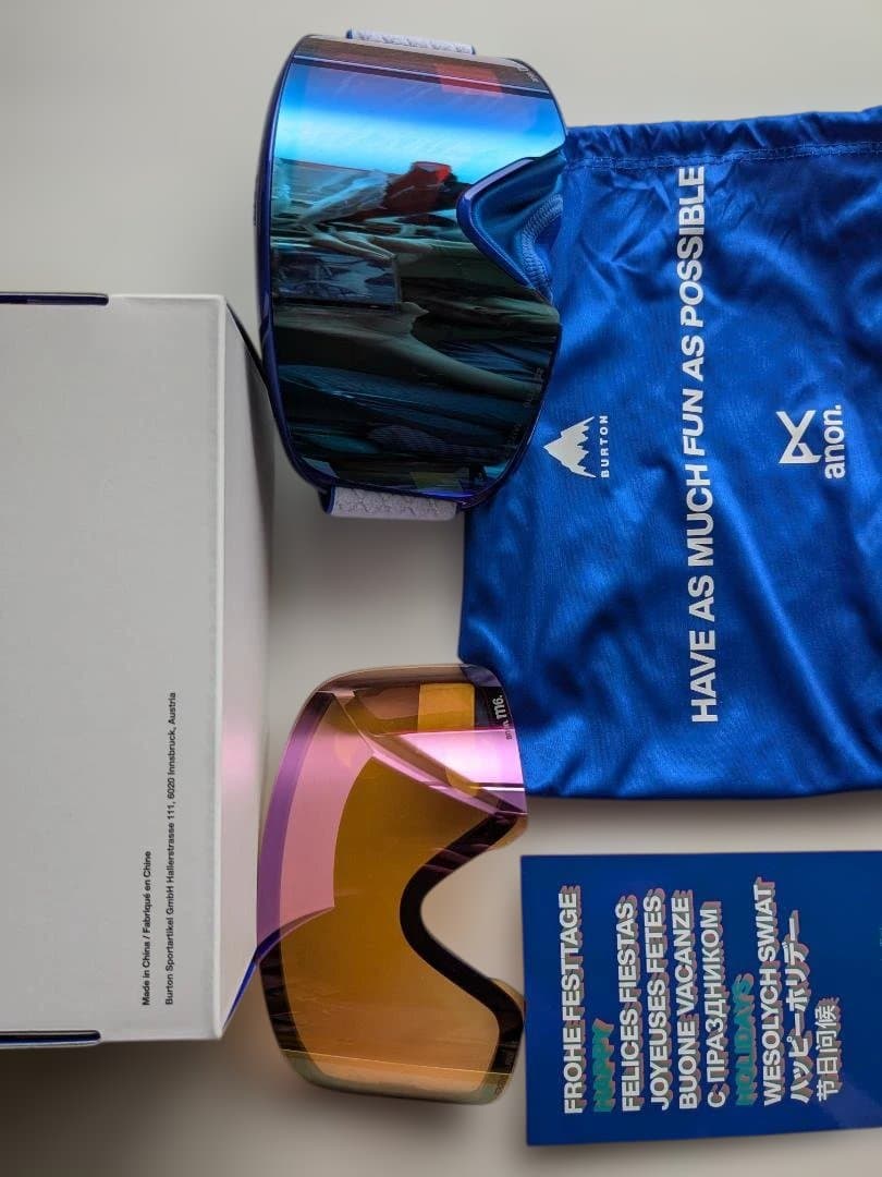 BURTON anon ミラーレンズ ゴーグル 収納袋付き BURTON（バートン） 25-26 ANON アノン スキー&スノーボードゴーグル