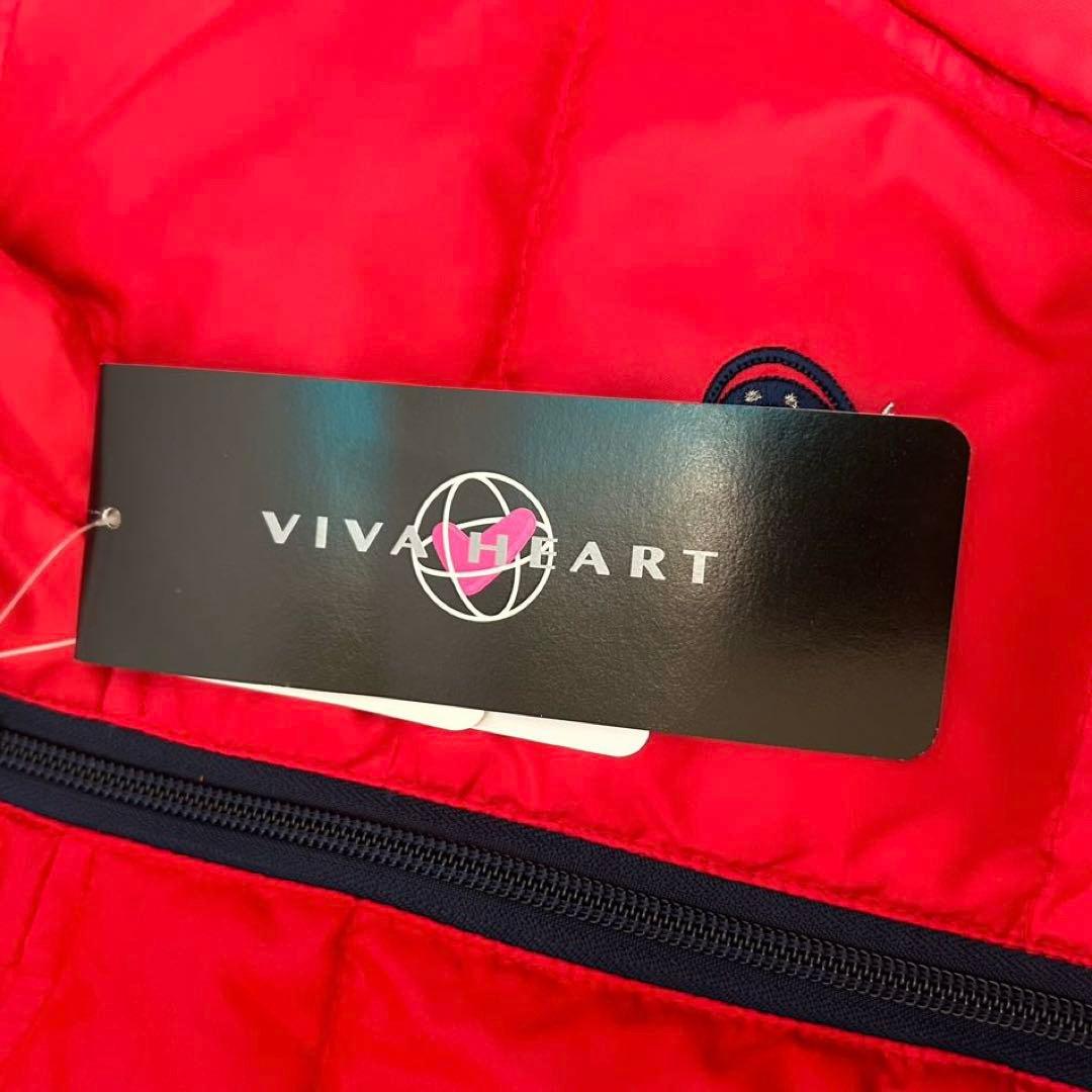 未使用タグ付き VIVA HEART ダウンベスト 40 レッド ゴルフ L相当