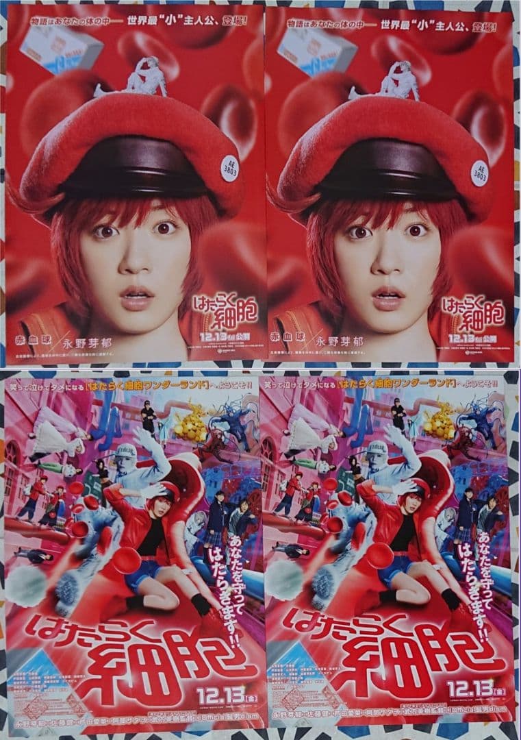 映画 はたらく細胞 フライヤー（チラシ）2種類セット☆永野芽郁