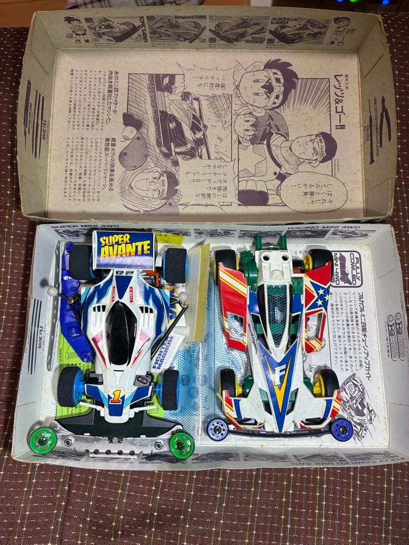 【当時物】ミニ四駆 ファイターマグナムVFX + スーパーアバンテ 箱付 +レア