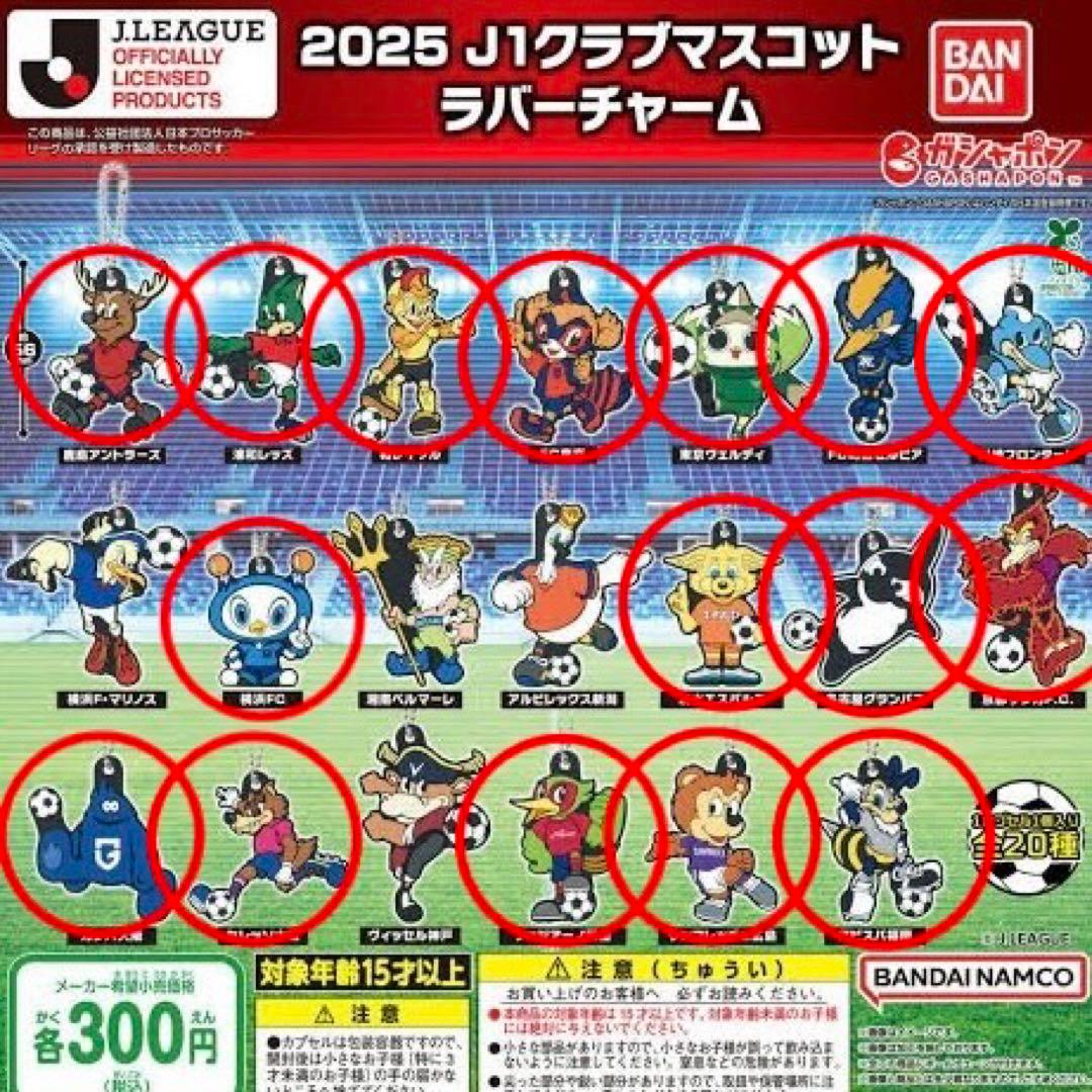 2025 Jリーグクラブマスコットラバーチャーム 16種類セット - メルカリ
