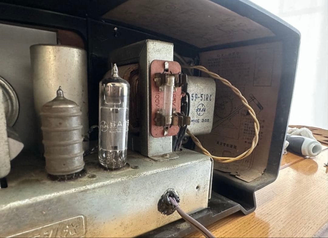 ナショナル 昭和レトロ真空管ラジオ DX-370 5球真空管ラジオ1954