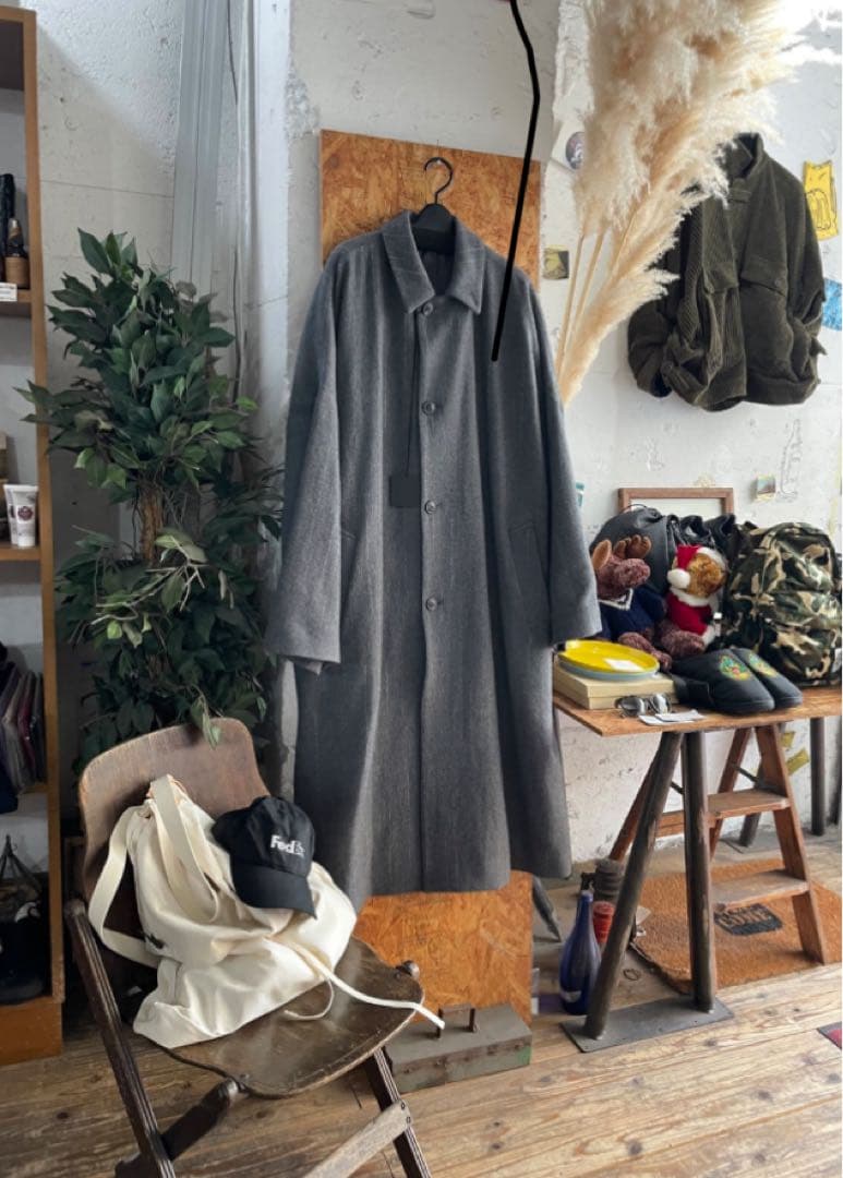 S*n様 YOKO SAKAMOTO KASURI OVER COAT gray - メルカリ