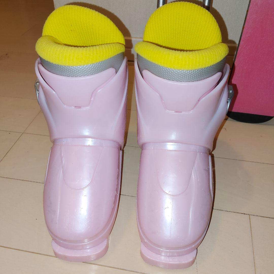 送料込み】子ども用スキーセット 110cm ピンク ビンディング ケース付