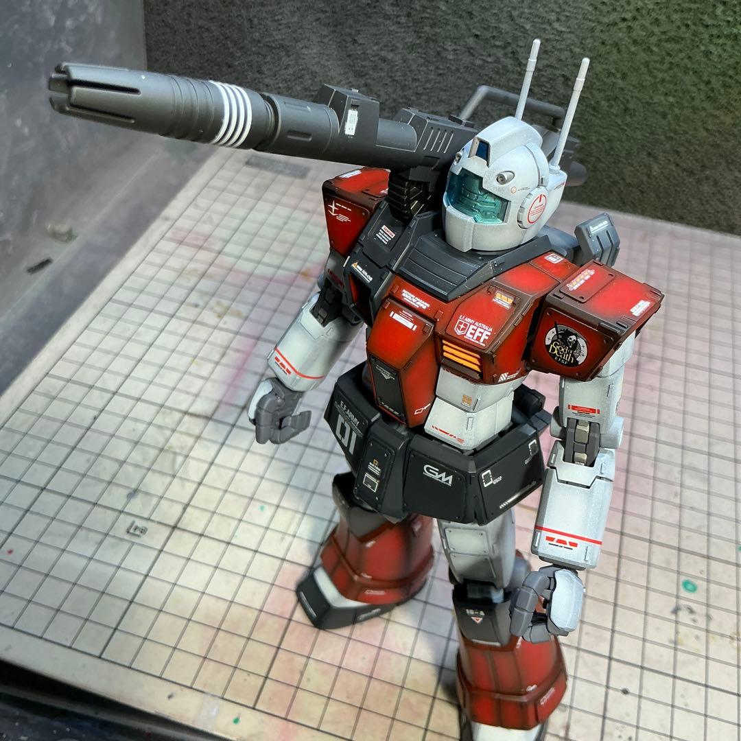 ガンプラ完成品　MG ジムキャノン　全塗装微改造