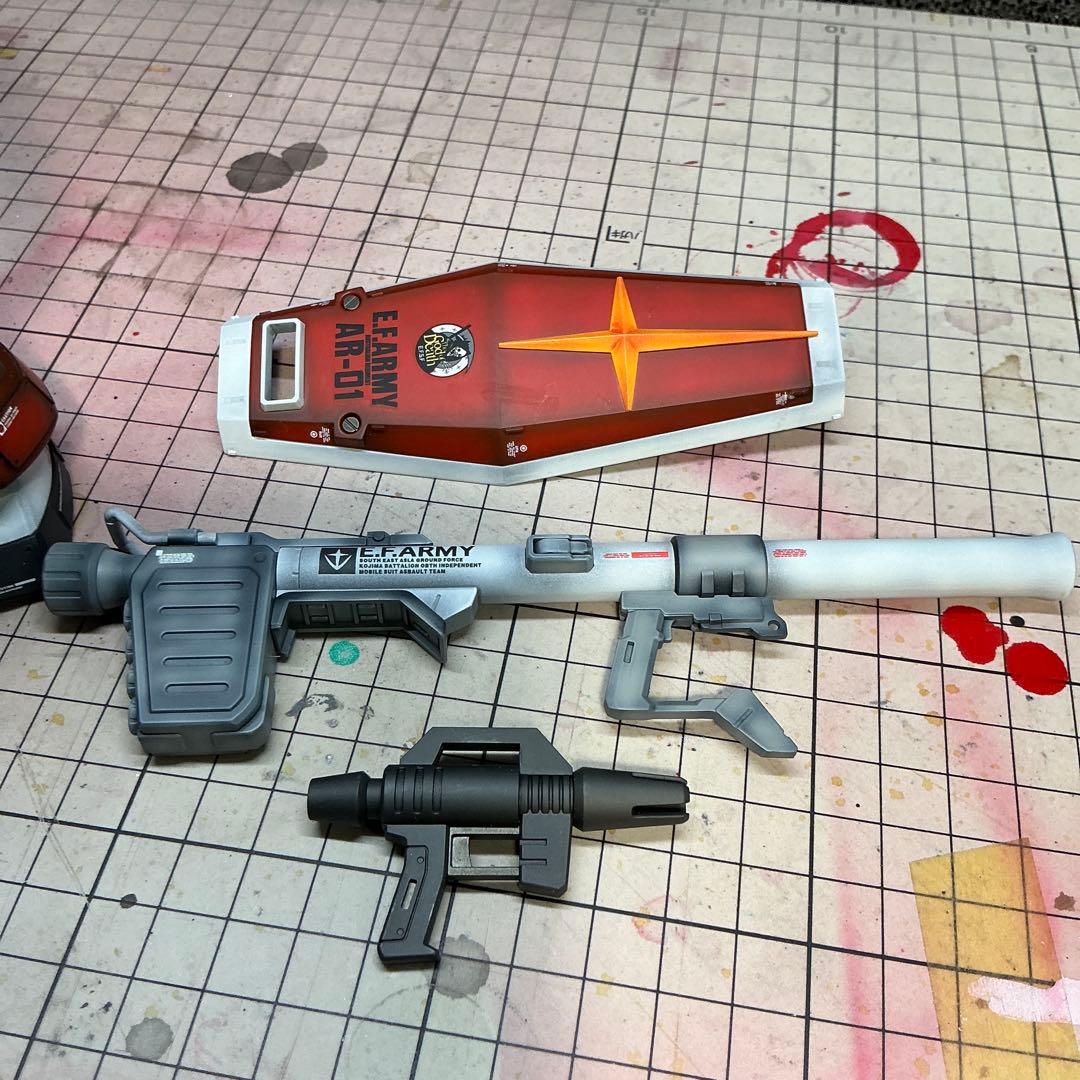 ガンプラ完成品　MG ジムキャノン　全塗装微改造