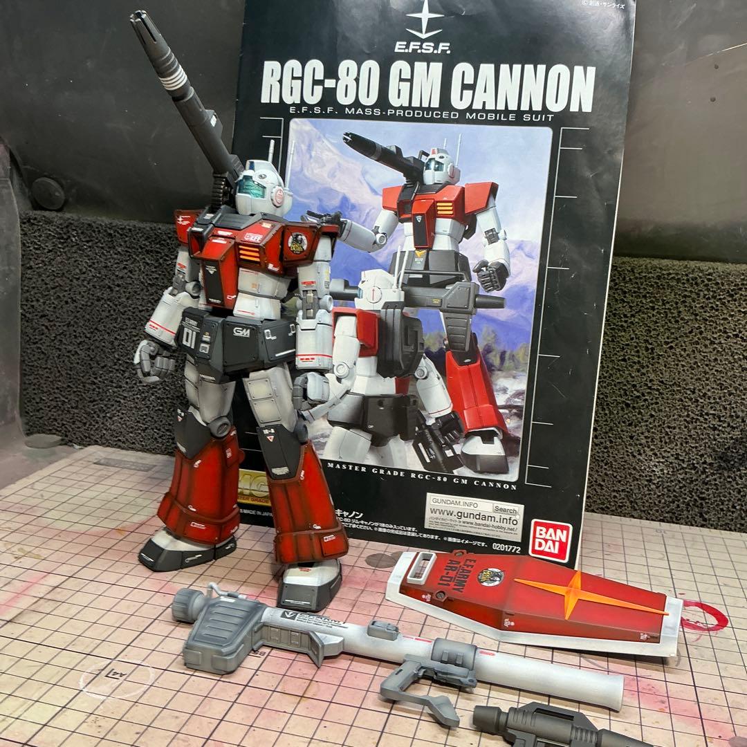 ガンプラ完成品　MG ジムキャノン　全塗装微改造