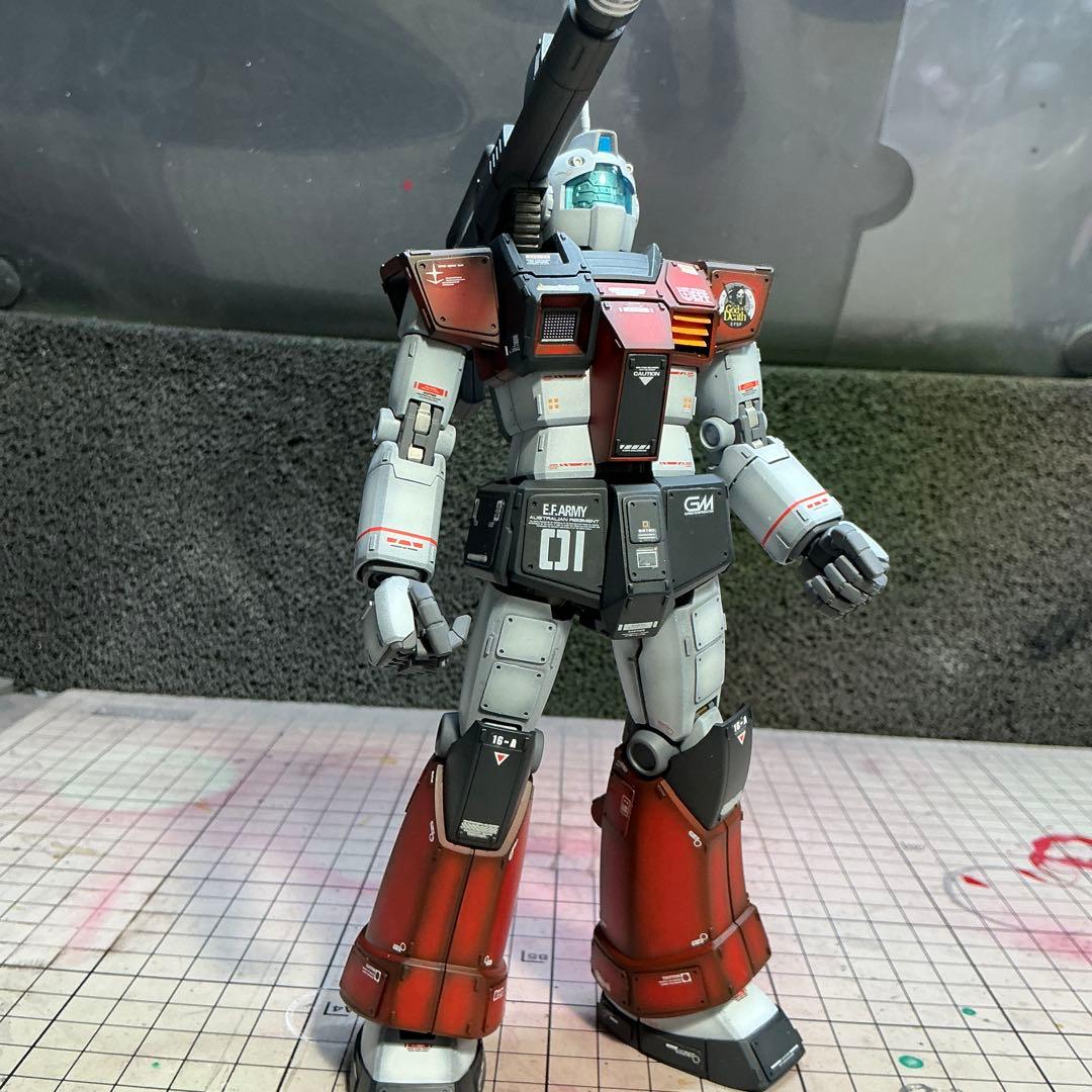 ガンプラ完成品　MG ジムキャノン　全塗装微改造
