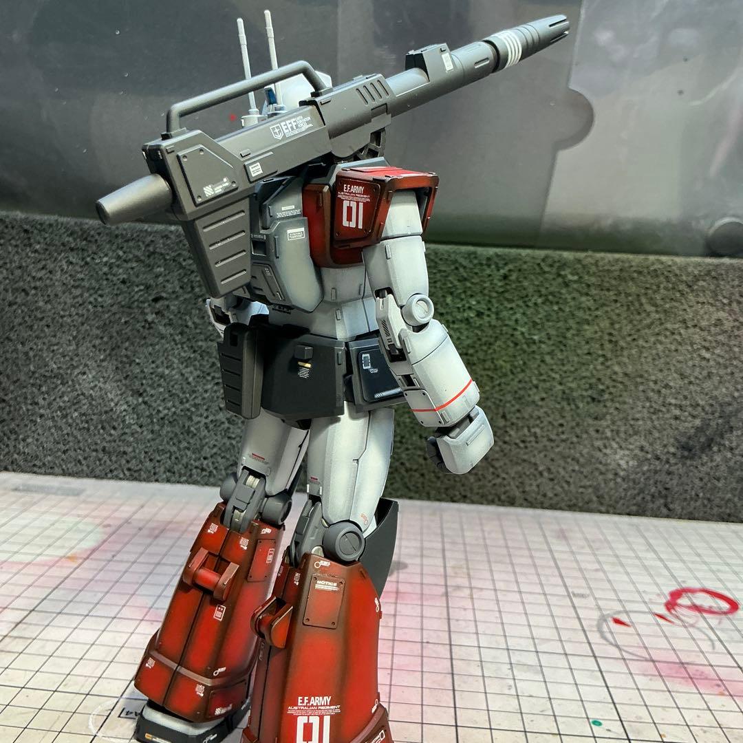 ガンプラ完成品　MG ジムキャノン　全塗装微改造