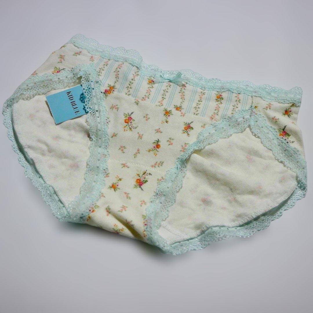 NY様ご依頼分 KID BLUE 小花ストライプカップブラ&ショーツ2点おまとめ