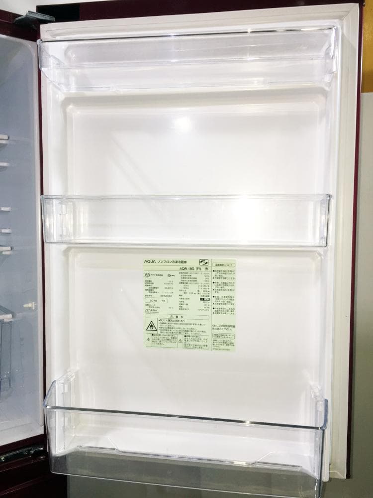 ☆中古☆AQUA 184L 冷蔵庫【AQR-18G-R】ER3Z - メルカリ