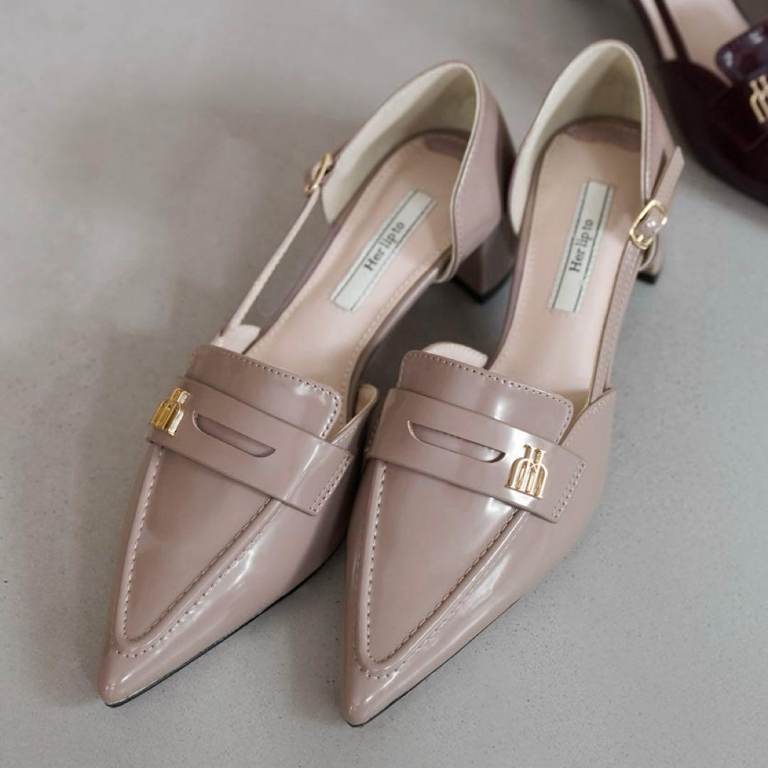 Trois Heel Loafers mocha 37 her lip to - メルカリ