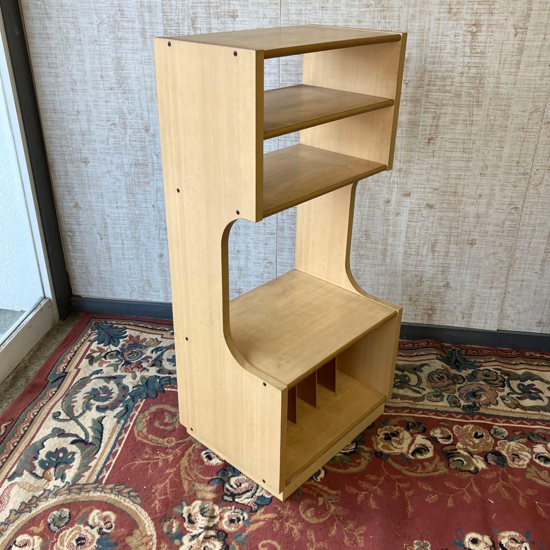 昭和レトロ 木製 レコードラック オーディオラック 古家具 ビンテージ