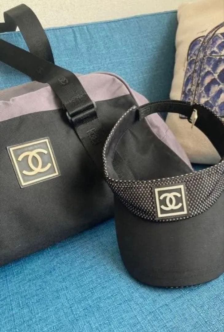 廃盤　CHANEL ボストン　スポーツ　バッグ　ノベルティ　20年以上前希少 CHANEL シャネル ボストンバッグ ノベルティ 2way ショルダーバッグ