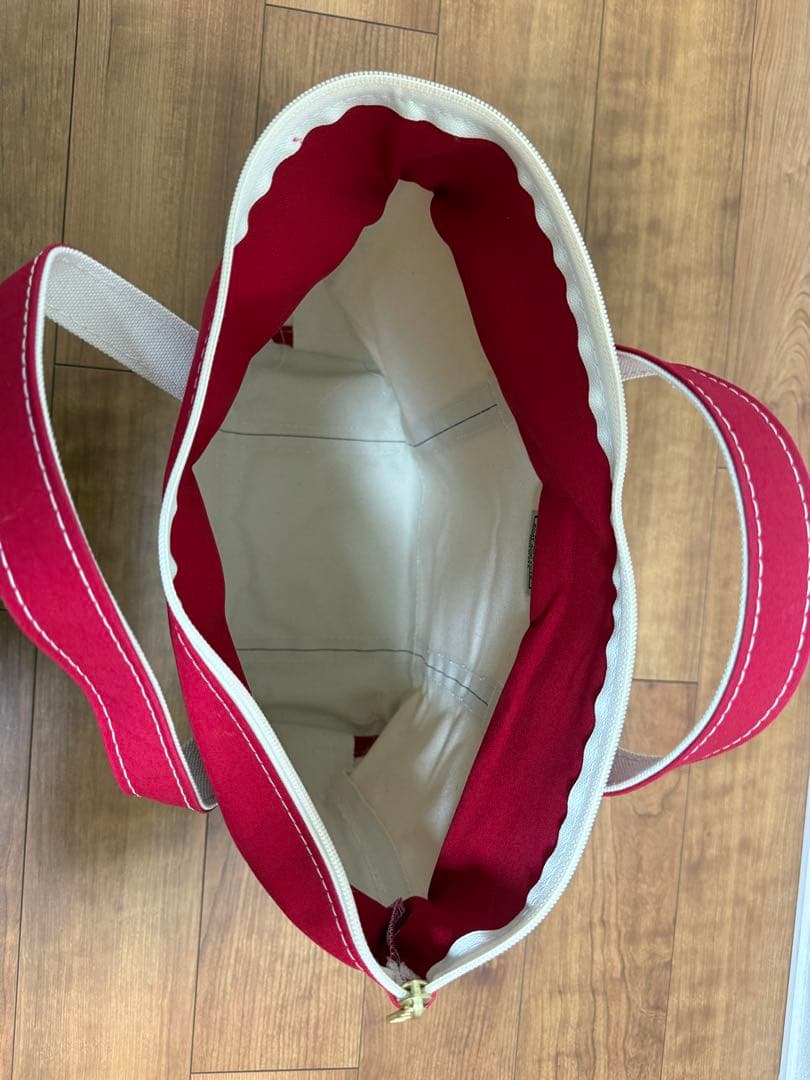 【美品/USA製】L.L.Bean ボート・アンド・トート ジップトップMレッド