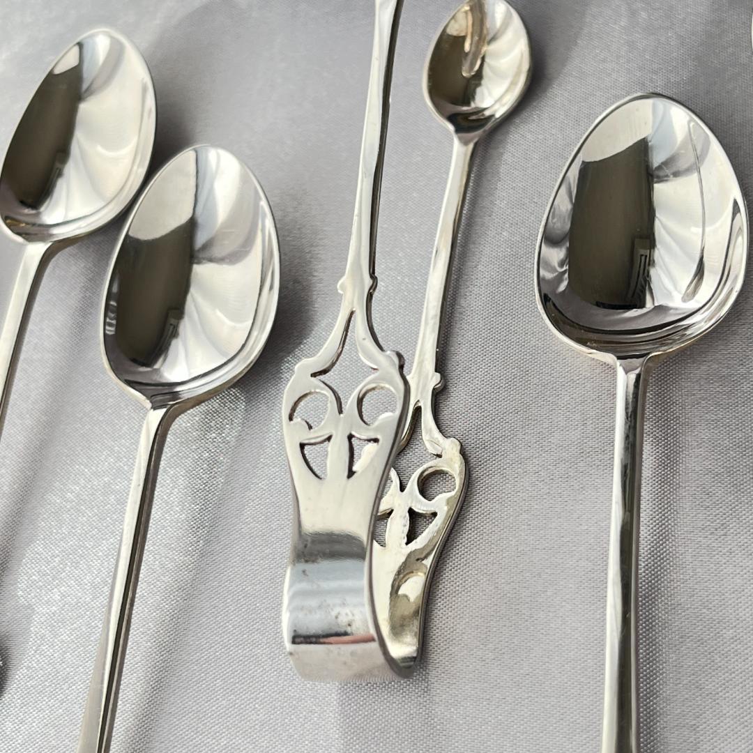 英国】 透かしのティースプーン / シュガートング 6名用 ケース - メルカリ