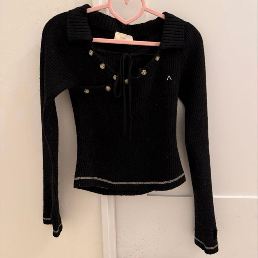 ANDMARY Anita button knit tops - メルカリ