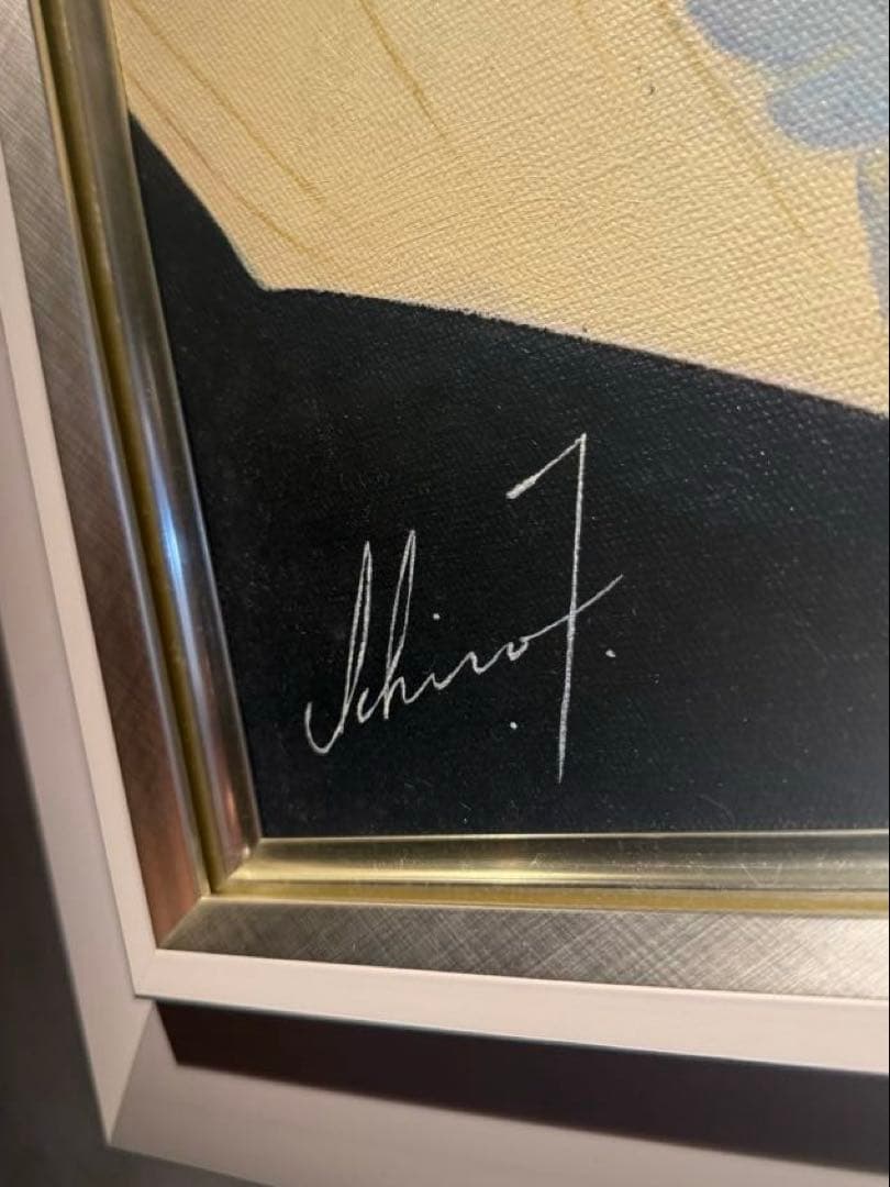 鶴田一郎【リリー】肉筆油彩画 - メルカリ