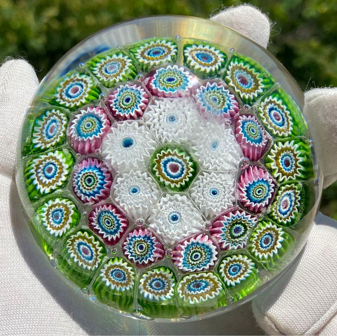 ⚛️ベネチアングラス ムラノ⚛️ 直径7㎝❣️ガラスペーパーウェイト