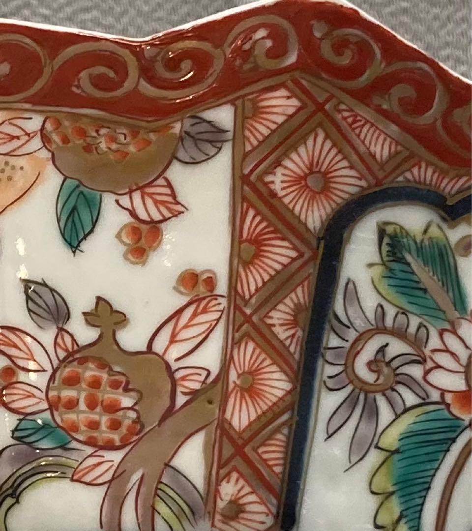 B12s 伊万里焼 錦柘榴図多角形鉢 江戸期 会席・懐石料理 - メルカリ