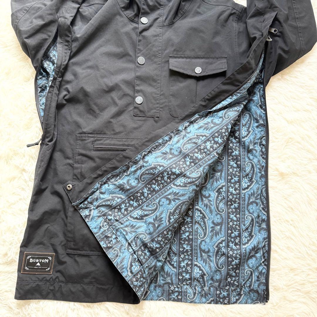 バートン スノーボード ウェア リバーシブル スノボ ペイズリー総柄 青