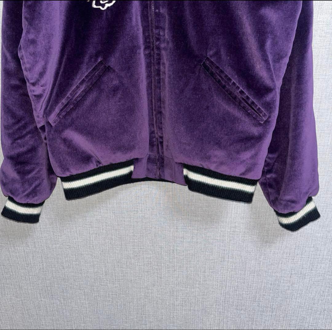 テーラー東洋 リバーシブル 別珍 ベロア 紫スカジャン 和柄 虎 龍