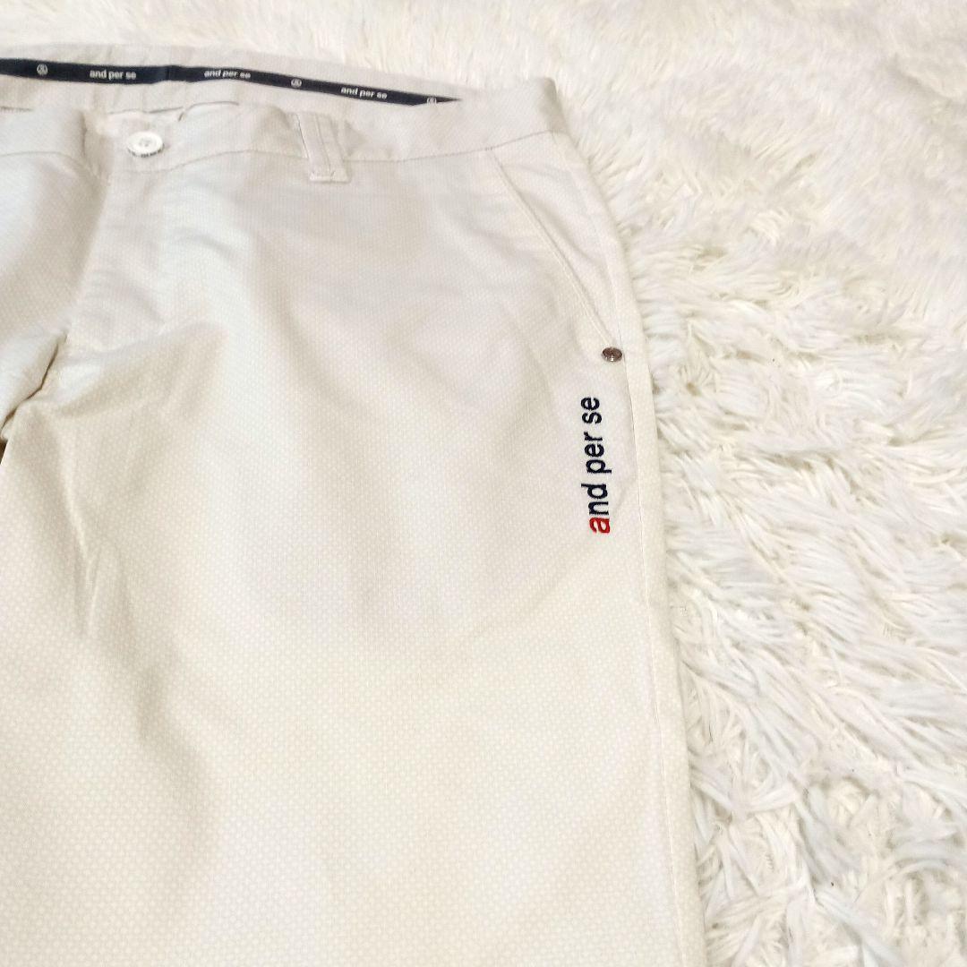 and per se アンパスィ ゴルフパンツ ストレッチ ドット柄 92 - メルカリ