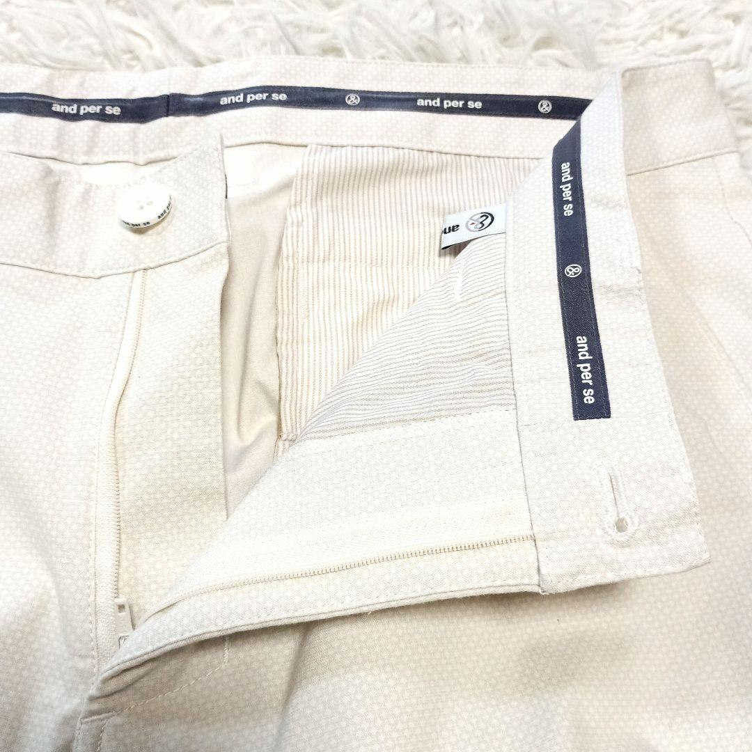 and per se アンパスィ ゴルフパンツ ストレッチ ドット柄 92 - メルカリ