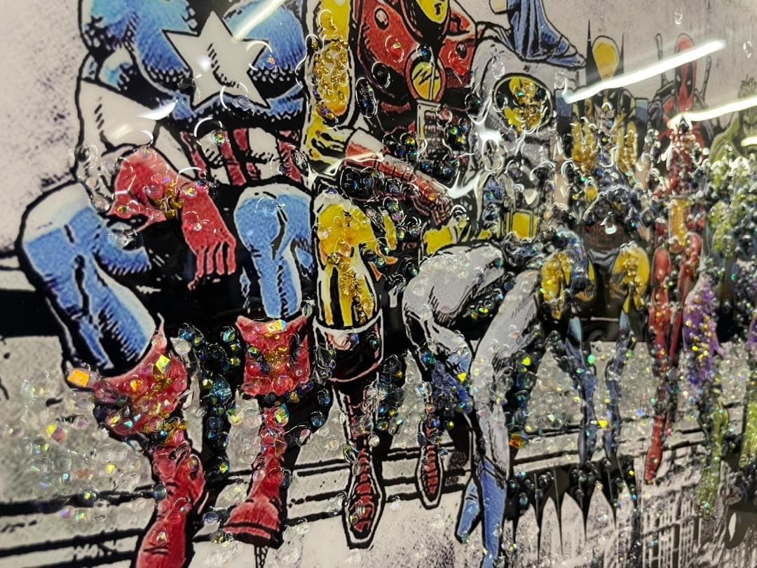 水晶絵　MARVEL　マーベル　絵画　壁掛け　絵　アートパネル　アメコミ　アート