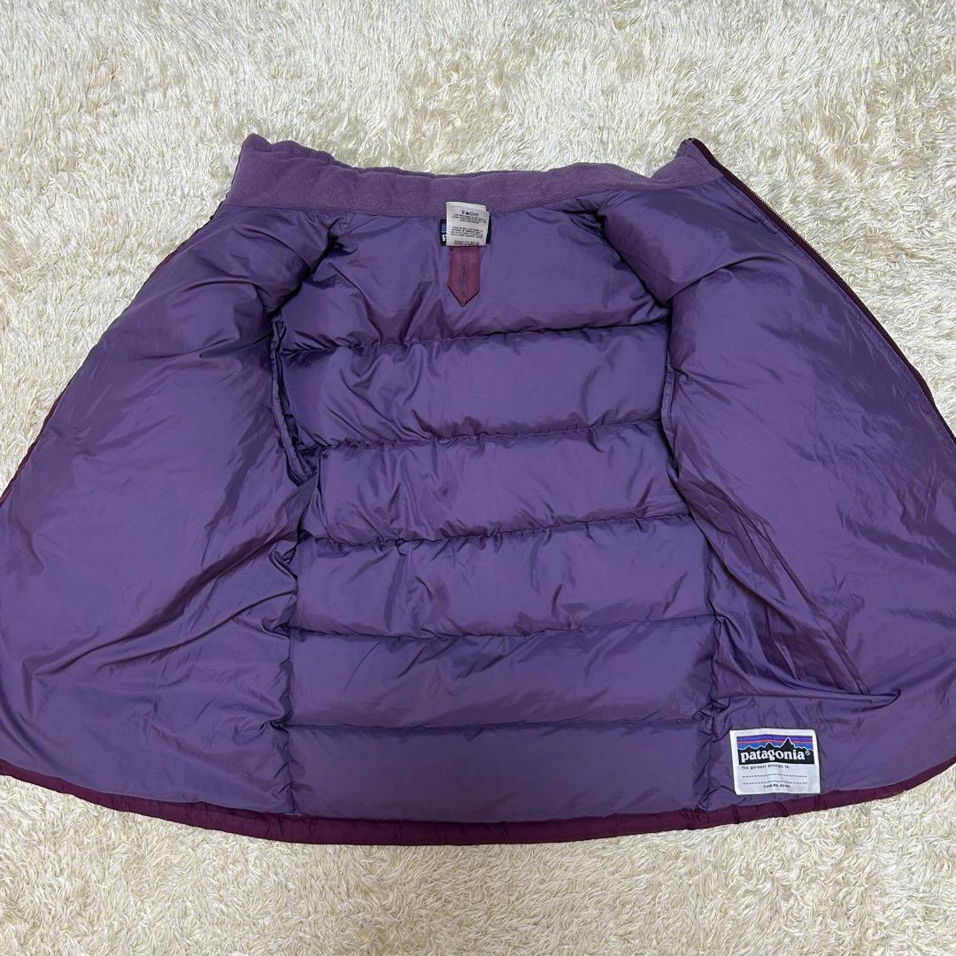 洗える】パタゴニア ダウンジャケット パープル S相当 グースダウン 肉