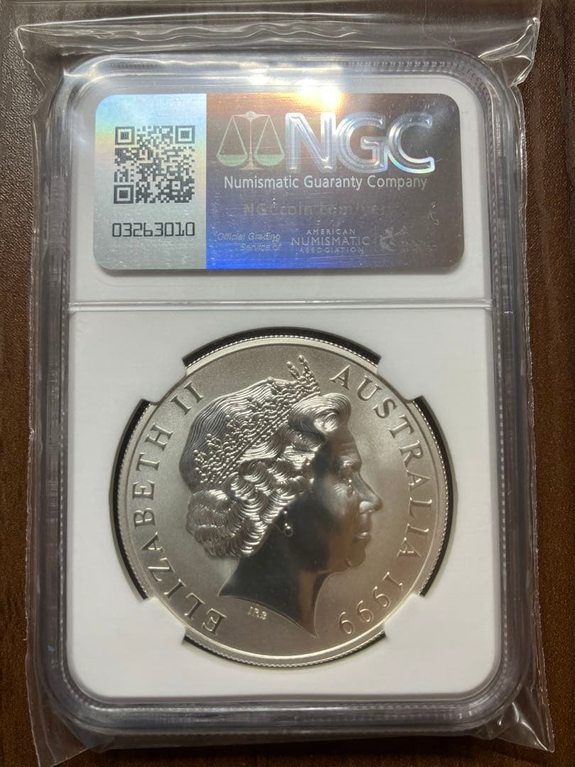 ☆純銀 銀貨1990年 オーストラリア 1ドル 銀貨 カンガルー MS69 鑑定