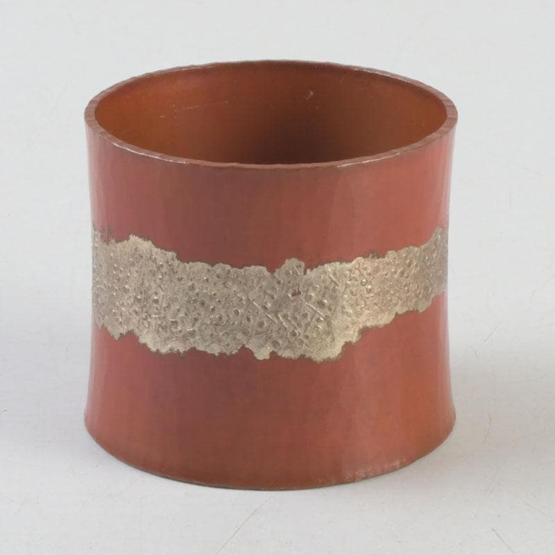 茶道具　銅製　鬼頭正信作　蓋置　共箱　V　9261