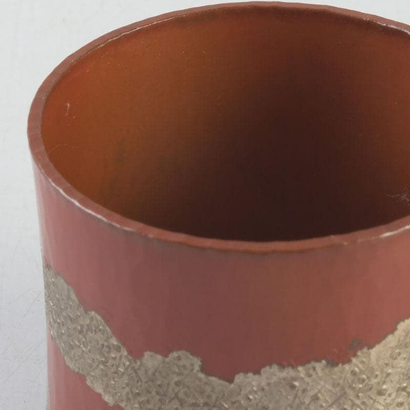 茶道具　銅製　鬼頭正信作　蓋置　共箱　V　9261