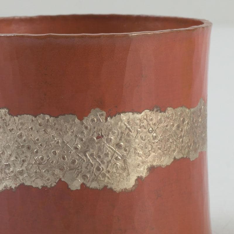 茶道具　銅製　鬼頭正信作　蓋置　共箱　V　9261