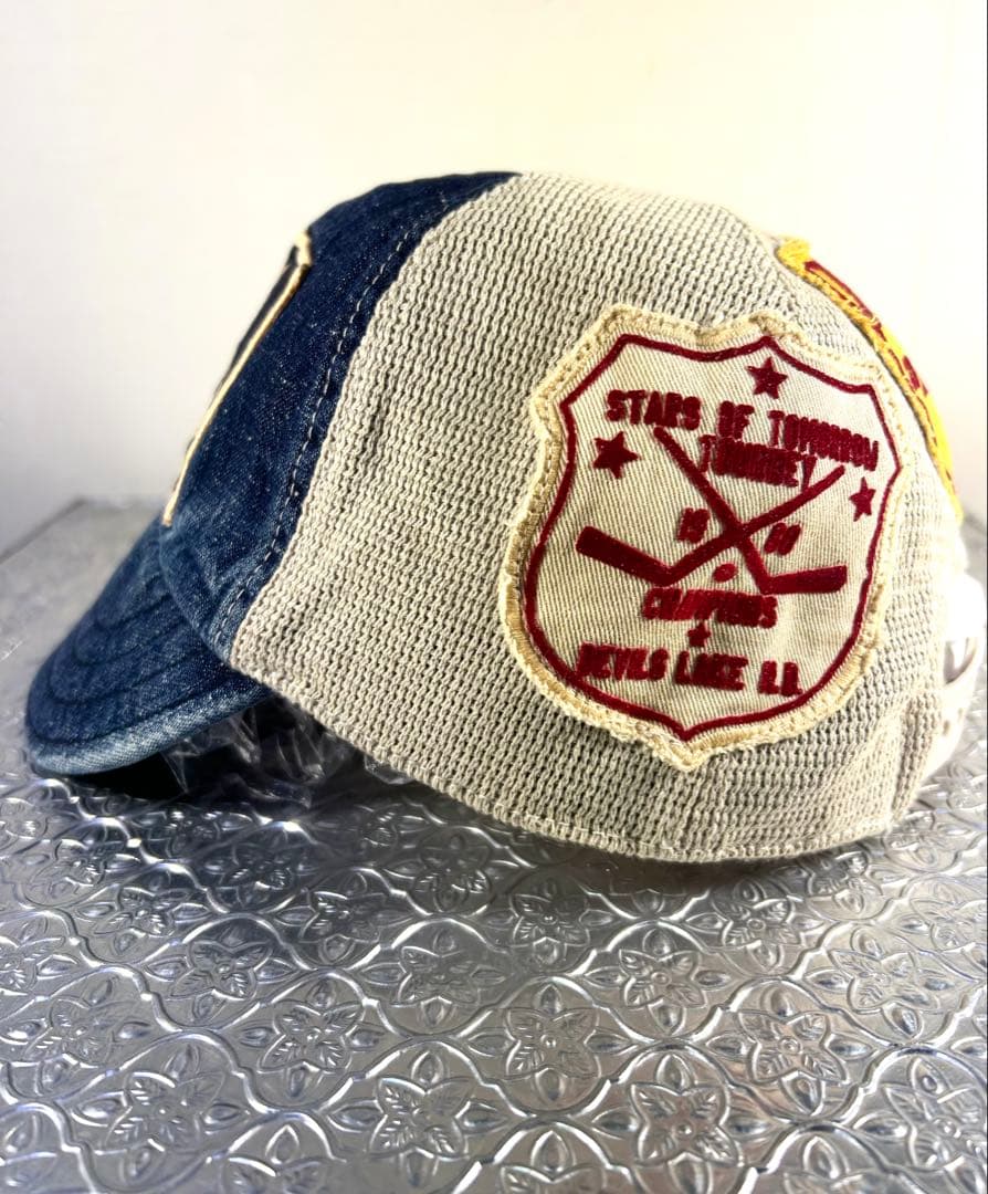 デニム&ダンガリー ワッペン パッチ デニムメッシュキャップ サイズ56