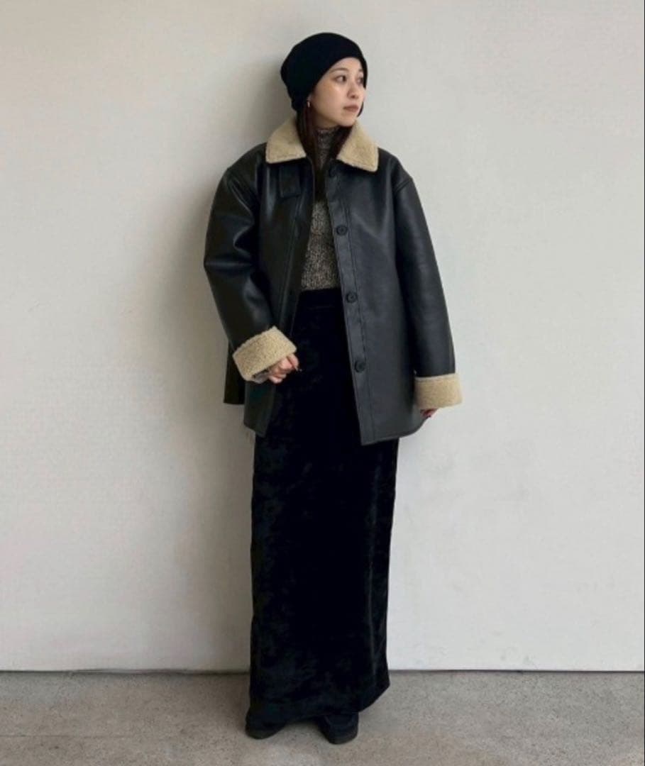 anuke/アンヌーク Boa Flight Jacket 36 - メルカリ