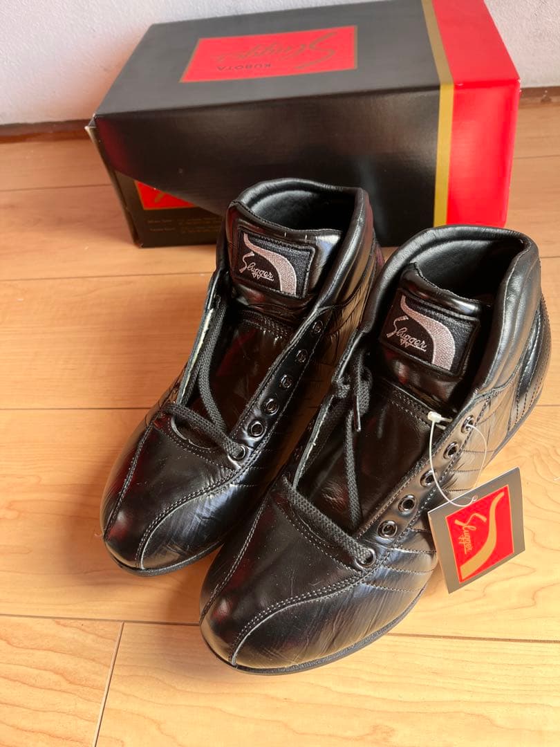 【未使用本革】久保田スラッガー 野球スパイク 26.5cm 金具 D-163