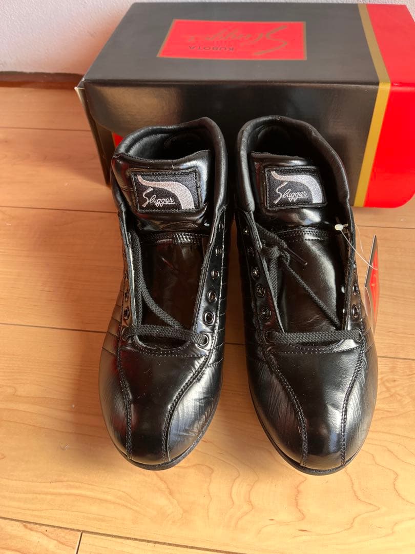 【未使用本革】久保田スラッガー 野球スパイク 26.5cm 金具 D-163