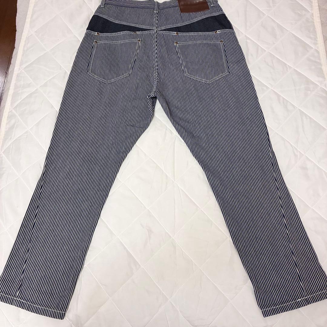 CUBE SUGAR ストライプ ヒッコリー デニム パンツ LL 美品 - メルカリ