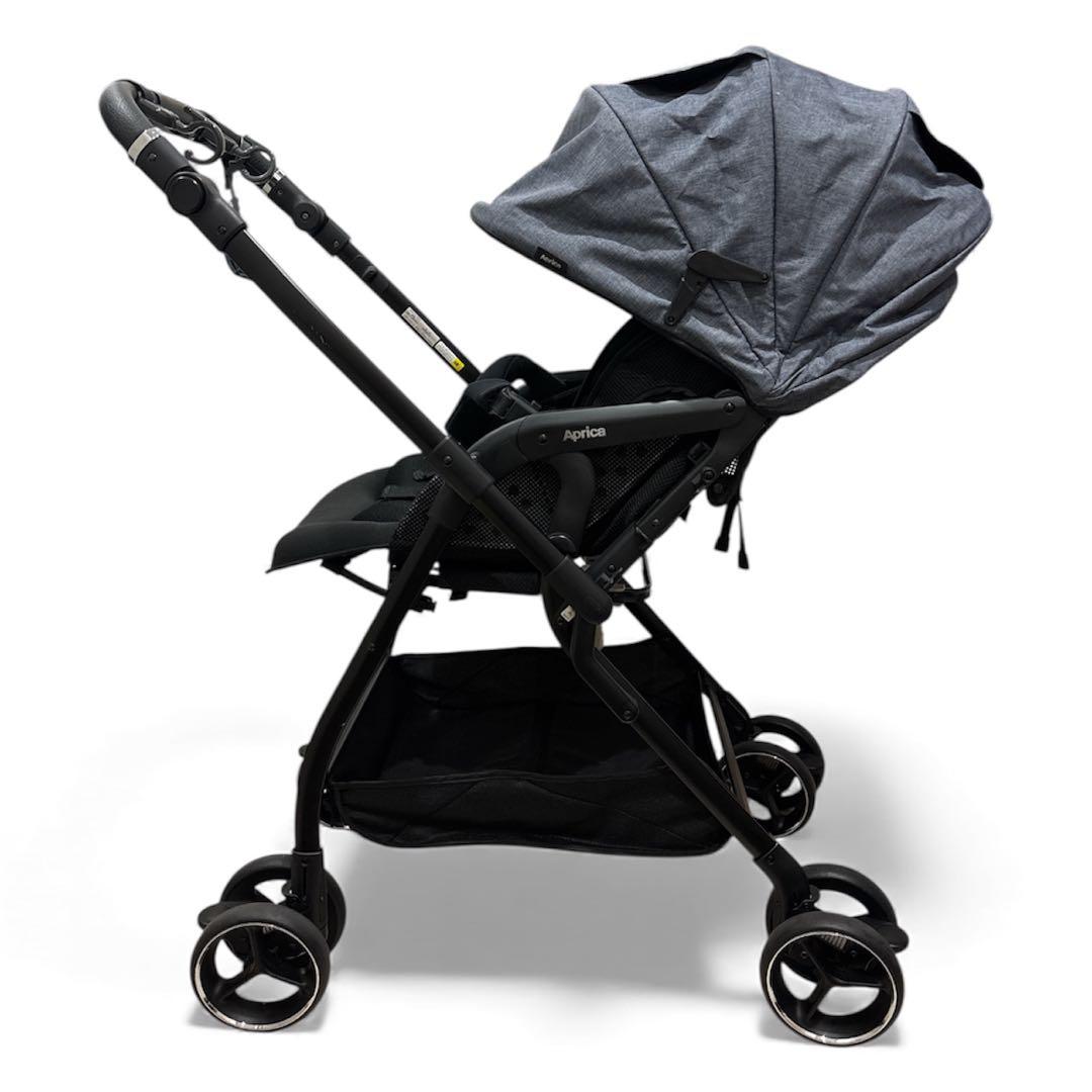 美品】Aprica オプティア クッション グレイス ダークネイビー AB型